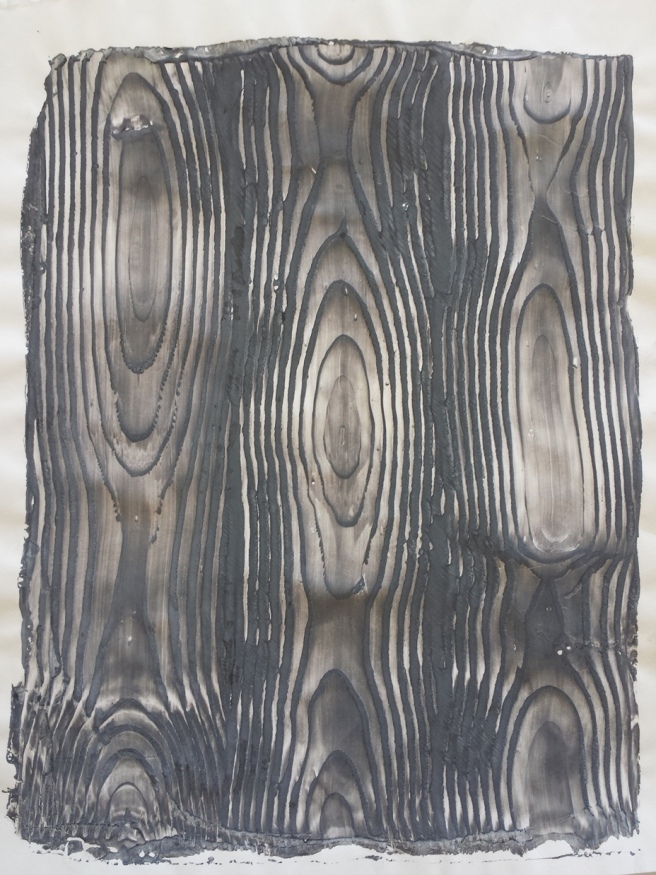 Gelatin Print Wood Grain