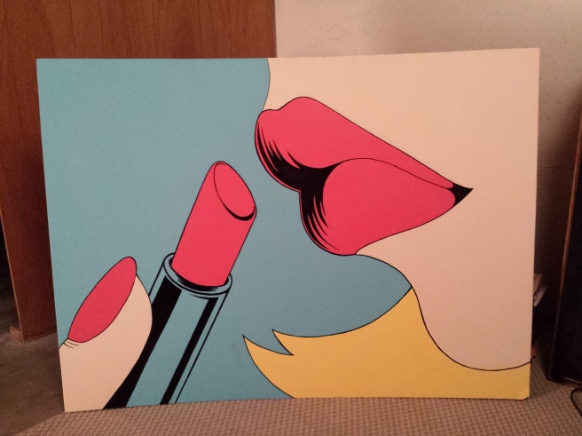 Pop Art Lips Painting